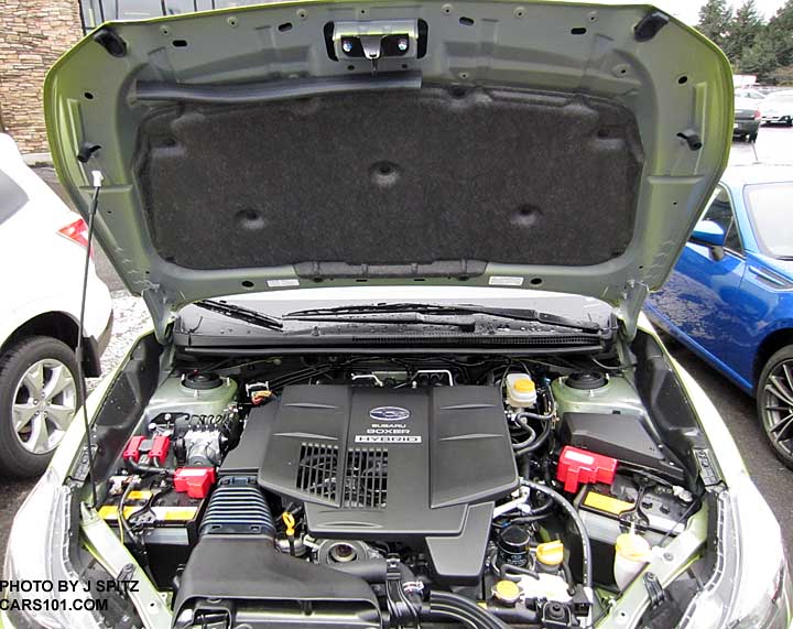 subaru crosstrek hybrid engine and open hood