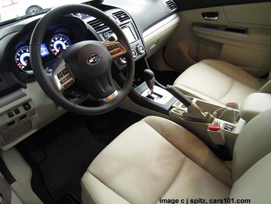 crosstrek hybrid touring with ivory beige leather interior