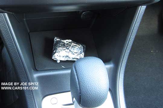to hide a Crosstrek keyless access key, disable it by wrapping in foil