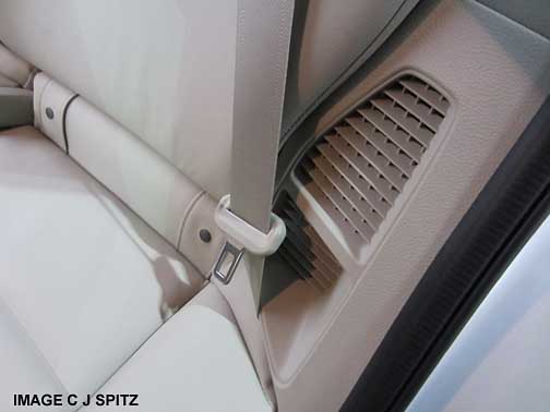 crosstrek Hybrid battery cooling vent by rear seat, driver's side