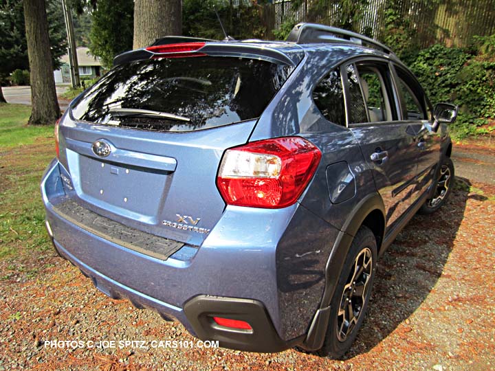 2014 quartz blue peal crosstrek rear gate