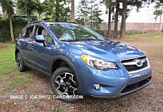 new subaru color- quartz blue, shown on crosstrek