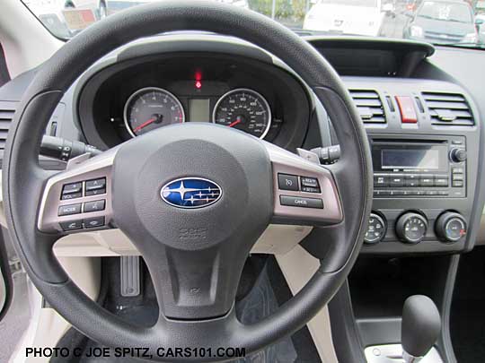 2014 Subaru Crosstrek Premium vinyl wrapped steering wheel