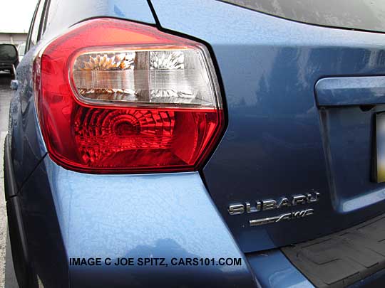 subaru crosstrek tailight, 2014 model, quartz blue shown