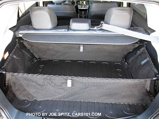 2015 Subaru Crosstrek optional cargo nets- rear seatback net, 2 side cargo nets, rear gate cargo net