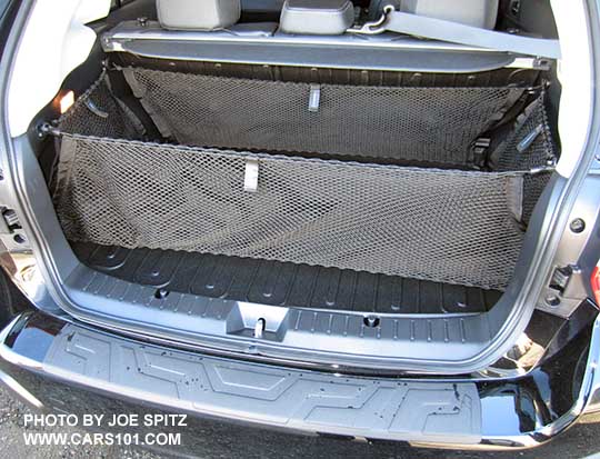 2015 Subaru Crosstrek optional cargo nets- rear seatback net, 2 side cargo nets, rear gate cargo net