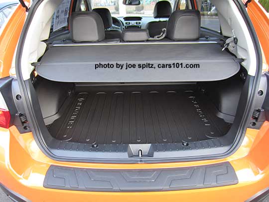 2015 Crosstrek cargo area with cargo luggage cover