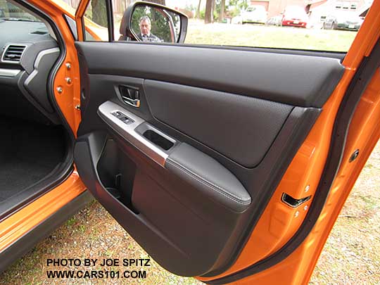 2015 Crosstrek front passenger door interior panel, with chromed inner door handle