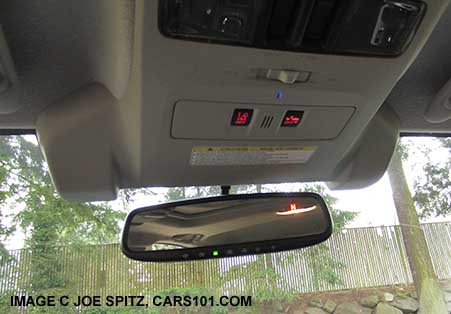 2015 Crosstrek optional Eyesight cameras, by rear view mirror