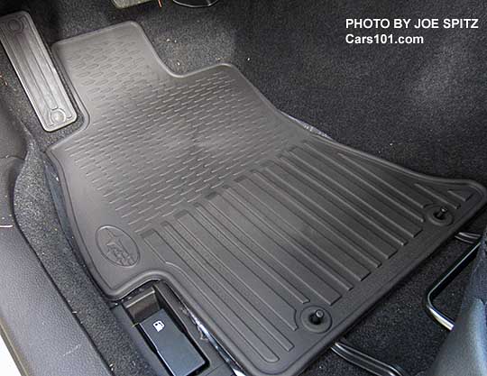 2015 Subaru Crosstrek optional rubber all weather floor mats, driver's mat shown