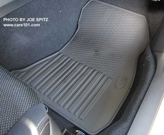 2015 Subaru Crosstrek optional rubber all weather floor mats, front passengers mat shown