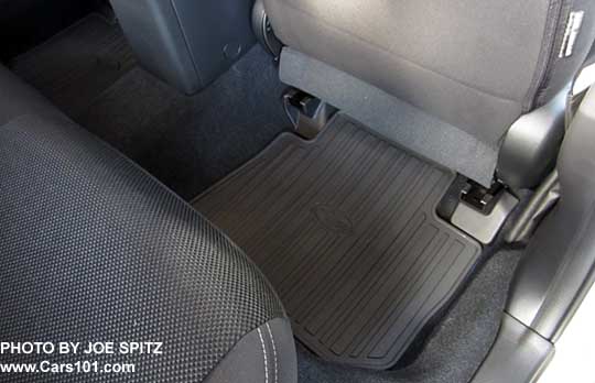 2015 Subaru Crosstrek optional rubber all weather floor mats, rear mat shown