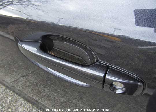 2015 Crosstrek front drivers door handle, body colored, dark gray color shown