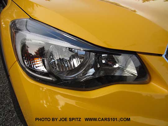 Sunrise yellow Crosstrek Special Edition right front headlight