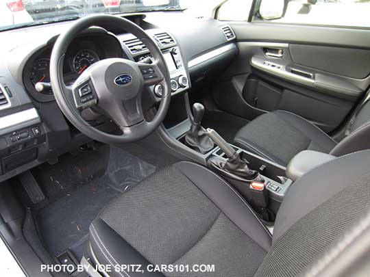 2015 Subaru Crosstrek Premium interior with manual transmission. Notice the heated seat buttons.