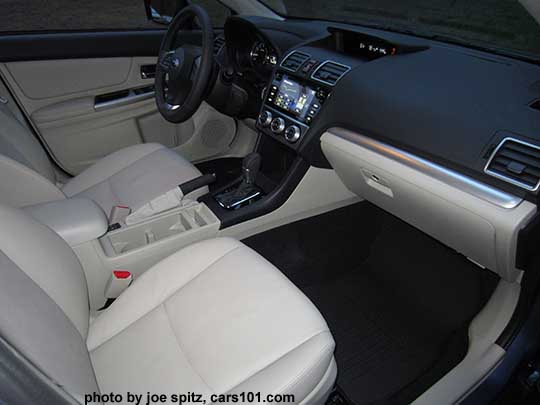 2015 Subaru Crosstrek Limited warm ivory leather interior, from passenger side