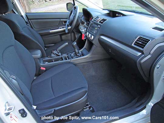 2015 Subaru Crosstrek 2.0i base model (mode code FRA), manual transmission, black cloth