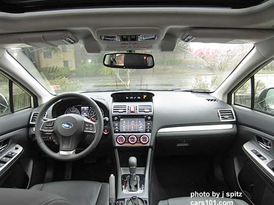 15 Subaru Crosstrek 2.0 Limited black leather interior with optiuonal Eyesight active cruise control