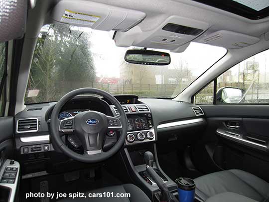 15 Subaru Crosstrek 2.0 Limited interior, with eyesight. black leather.