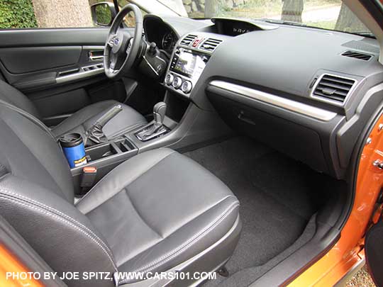 15 Subaru Crosstrek 2.0 Limited, black leather interior, black shift surround