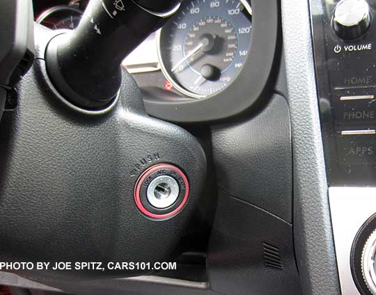 2015 Subaru Crosstrek standard ignition cylinder, red illuminated ring