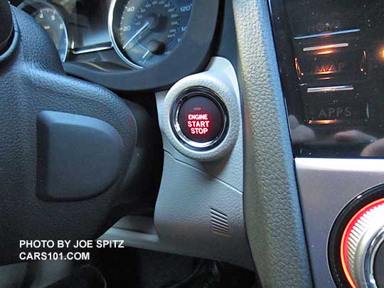 2015 Subaru Crosstrek optional ignition pushbutton start button