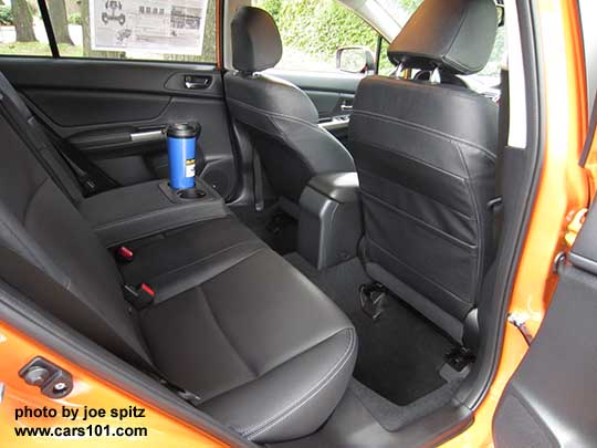 2015 Crosstrek rear seat, Limited shown with gray leather