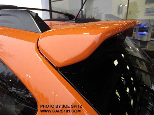 2015 Crosstrek optional rear spoiler, tangerine orange