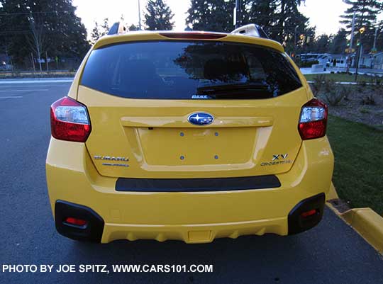 rear view 2015 Subaru Sunrise Yellow Crosstrek Premium Special Edition