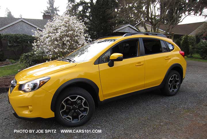 2015 Sunrise Yellow Crosstrek Premium Special Edition side view