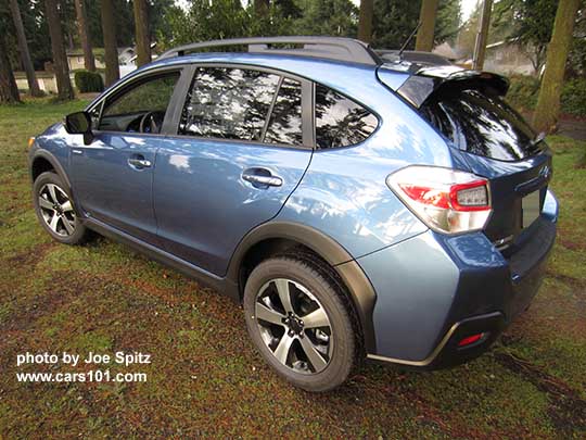 rear view 2015 Subaru Crosstrek Hybrid, Quartz Blue color