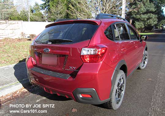 rear view venetian red 2015 Subaru Crosstrek