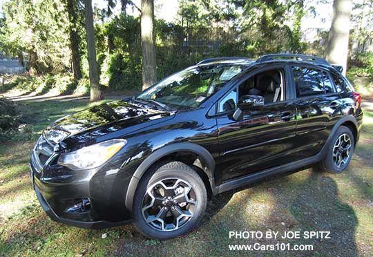 black Crosstrek Limited with optional side moldings