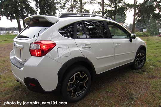 optional rear spoiler 2015 Crosstrek, crystal white