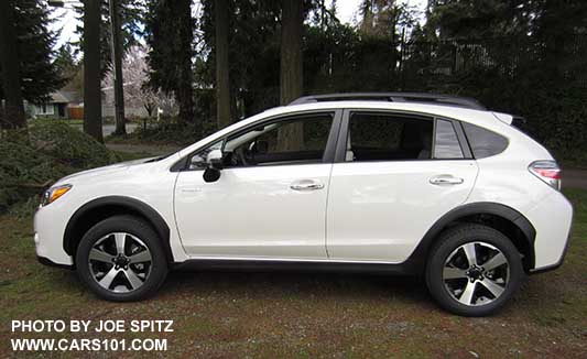 side view crystal white 2015 Crosstrek Hybrid