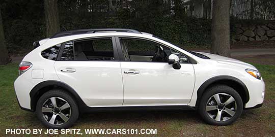 crystal white 2015 Crosstrek Hybrid side view