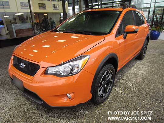 Tangerine orange 2015 Crosstrek with optional Sport Mesh grill