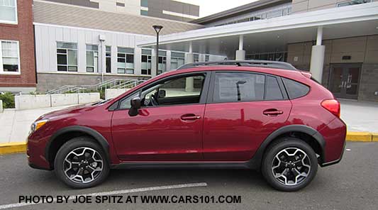 2015 Crosstrek 2.0i base model, venetian red car shown