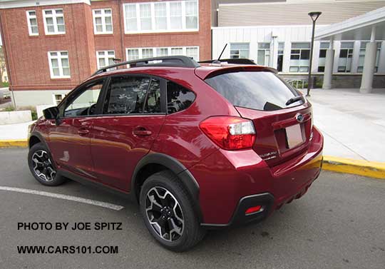 2015 Crosstrek 2.0i base model, venetian red car shown