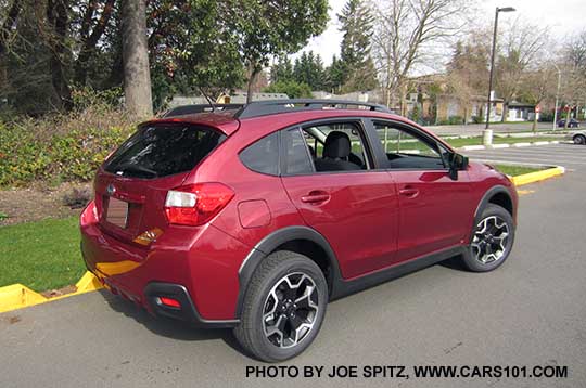 2015 Crosstrek 2.0i base model, venetian red car shown