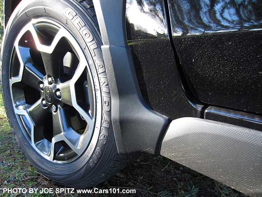 2015 Crosstrek optional splash guards, front shown