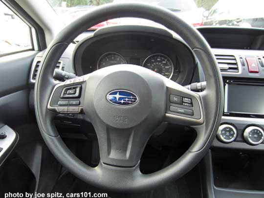 2015 Subaru Crosstrek Premium standard vinyl wrapped steering wheel