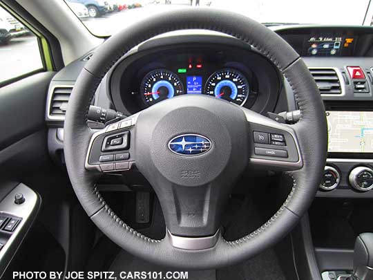 2015 Subaru Crosstrek Hybrid, Touring model leather steering wheel