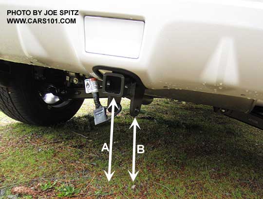2015 Subaru Crosstrek optional 1.25" trailer hitch  measurements- hitch to ground