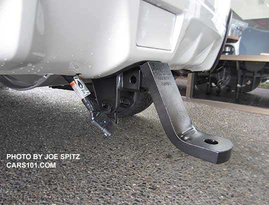 2015 Subaru Crosstrek optional 1.25" trailer hitch with the insert in the receiver