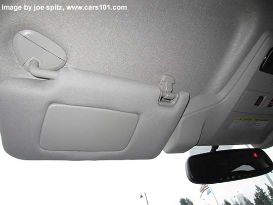 2015 Crosstrek front sunvisor. Shown with Eyesight, so the visor is slightly smaller