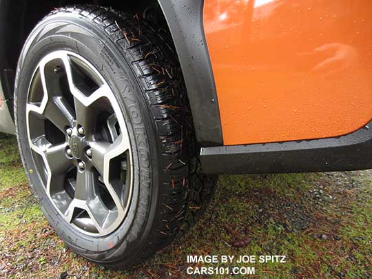 2015 Crosstrek alloy wheel. no optional splash guard