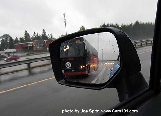 2016 Subaru Crosstrek blind spot detection flashes a yellow symbol in the outside mirrors