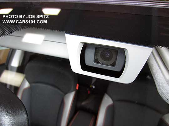 closeup of the 2016 Crosstrek Eyesight camera lens