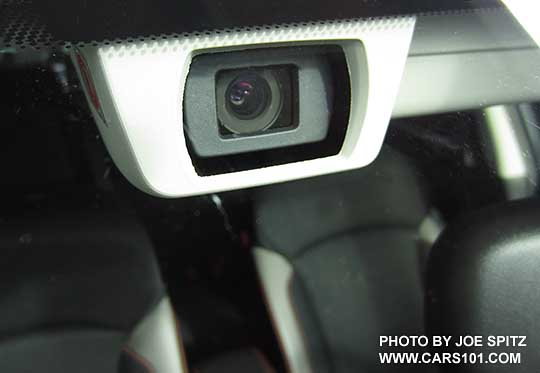 closeup of the 2016 Crosstrek Eyesight camera lens